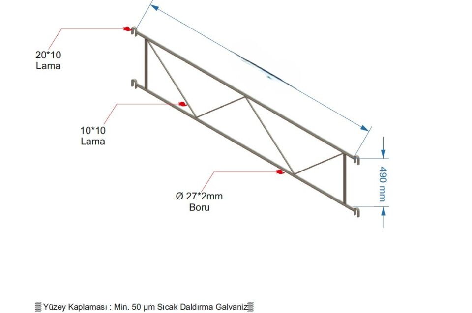 3,0MT PAYANDALI YATAY KORKULUK